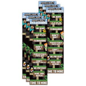 Minecraft Life Lessons Banner, 12" x 45", Pack of 6