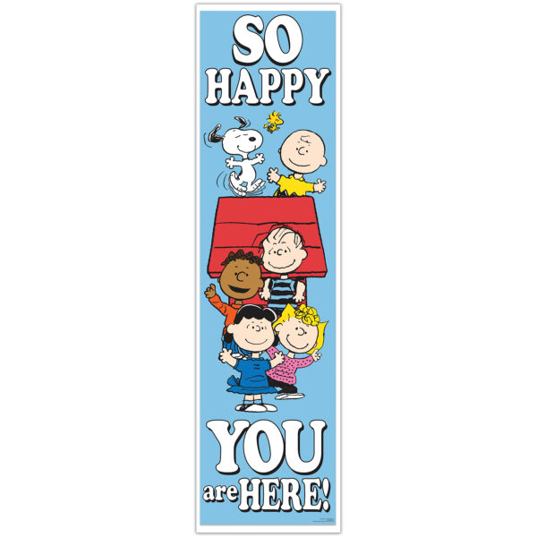 Peanuts So Glad You Are Here! Banner - Vertical, Pack of 6