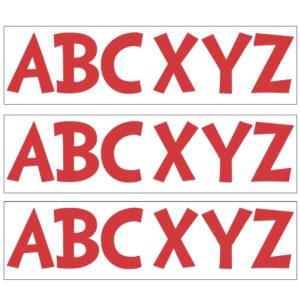 Dr. Seuss 7" Punch Out Deco Letters, Red, 143 Per Pack, 3 Packs