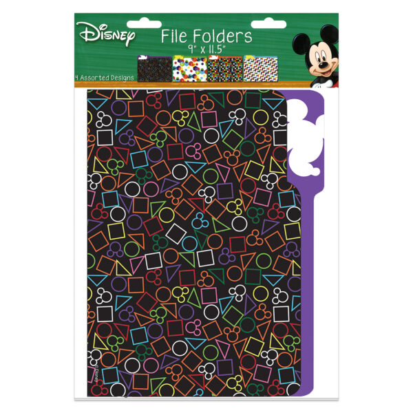 Geo Mickey File Folders, 4 Per Pack, 6 Packs