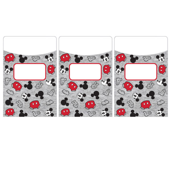 Mickey Mouse Throwback Library Pockets, 35 Per Pack, 3 Packs