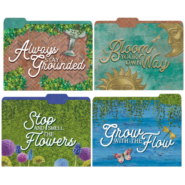 Curiosity Garden File Folders, 4 Per Pack, 6 Packs