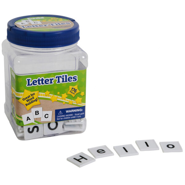 Tub of Letter Tiles, 176 Per Pack, 2 Packs