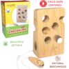 Cheesalino Wooden Lacing Toy (Cheese And Mouse)