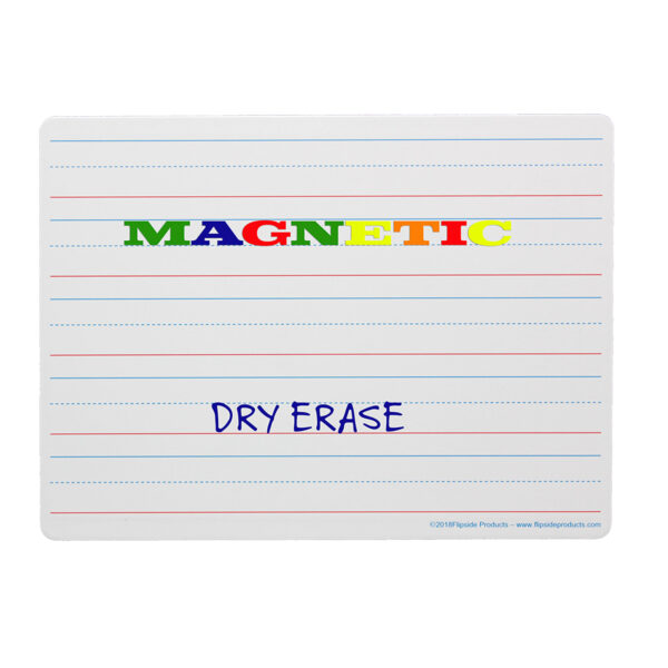 Magnetic Dry Erase Board, Two-Sided Ruled-Blank, 9" x 12", Pack of 3