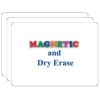 Magnetic Dry Erase Board, Two-Sided Blank-Blank, 9" x 12", Pack of 3