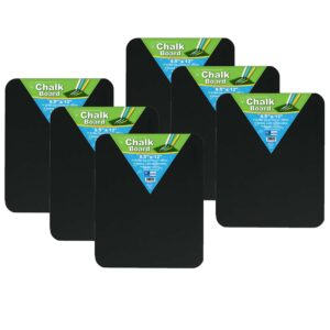 Chalkboard, 9.5" x 12", Black, Pack of 6