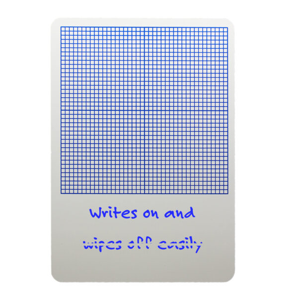 0.25" Graph Dry Erase Board, 11" x 16", Pack of 3