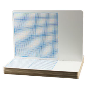 1-4" Graph Dry Erase Board, 11" x 16", Pack of 12