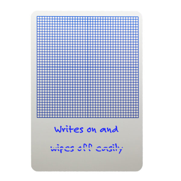 1-4" Graph Dry Erase Board, 11" x 16", Pack of 12