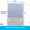 1-4" Graph Dry Erase Board, 11" x 16", Pack of 12