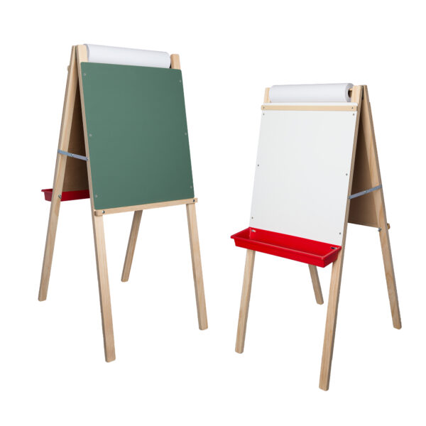 Child's Deluxe Double Easel, Green Chalkboard-Dry Erase Board, 44" T x 19" W