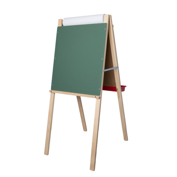 Child's Deluxe Double Easel, Green Chalkboard-Dry Erase Board, 44" T x 19" W