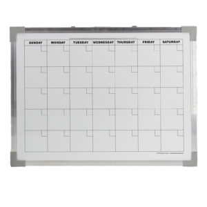 Dry Erase Magnetic Aluminum Framed Calendar, 18" x 24"