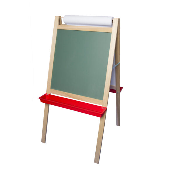 Deluxe Magnetic Paper Roll Easel, Green Chalkboard-White Dry Erase, 48"H x 24"W