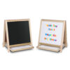 Magnetic Table Top Easel White Dry Erase-Black Chalkboard, 19.5"H x 18"W