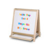 Magnetic Table Top Easel White Dry Erase-Black Chalkboard, 19.5"H x 18"W