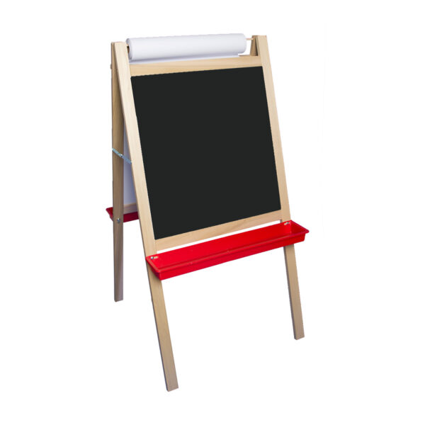 Deluxe Magnetic Paper Roll Easel, Dry Erase-Black Chalk