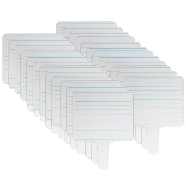 Rectangular Lined Dry Erase Answer Paddle, Class Pack of 24