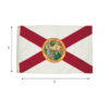 Durawavez Nylon Outdoor Flag with Heading & Grommets, Florida, 3ft x 5ft