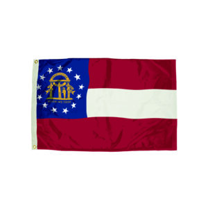 Durawavez Nylon Outdoor Flag with Heading & Grommets, Georgia, 3ft x 5ft