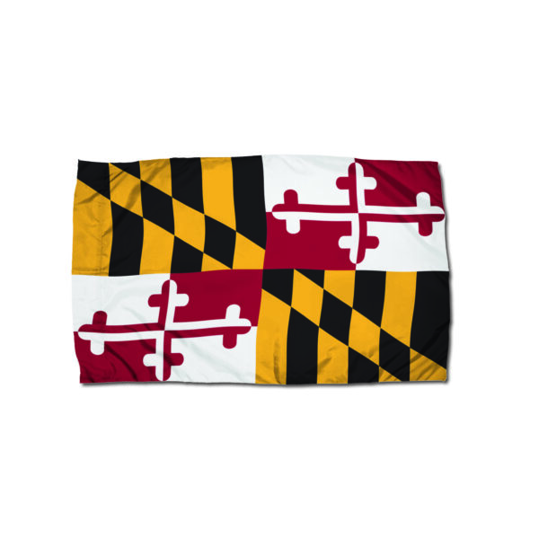 Durawavez Nylon Outdoor Flag with Heading & Grommets, Maryland, 3ft x 5ft