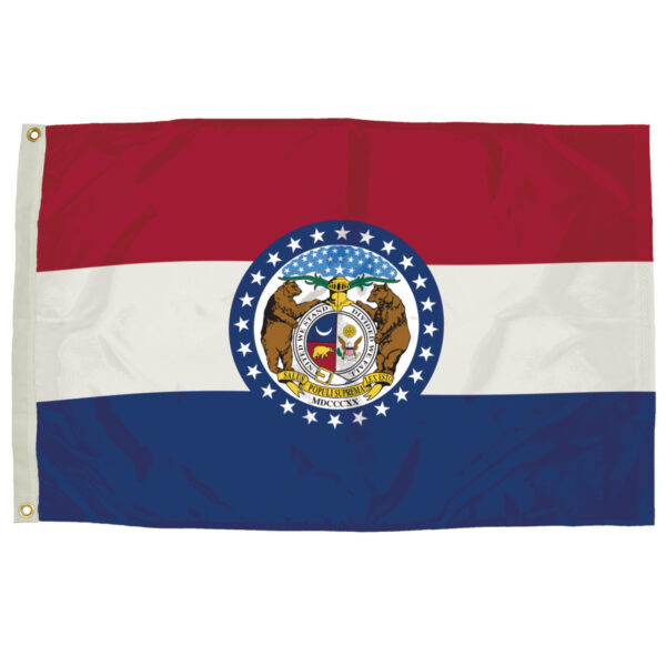 Durawavez Nylon Outdoor Flag with Heading & Grommets, Missouri, 3ft x 5ft