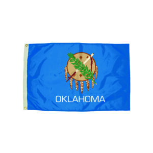 Durawavez Nylon Outdoor Flag with Heading & Grommets, Oklahoma, 3ft x 5ft