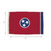 Durawavez Nylon Outdoor Flag with Heading & Grommets, Tennessee, 3ft x 5ft