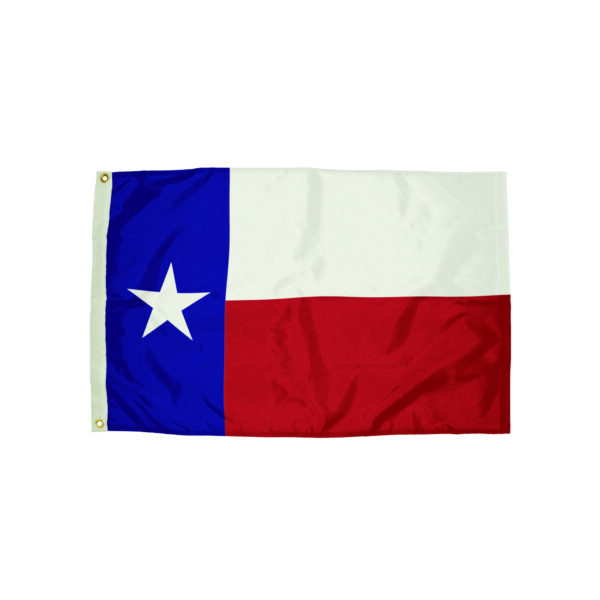 Durawavez Nylon Outdoor Flag with Heading & Grommets, Texas, 3ft x 5ft