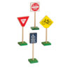 7" Block Play Traffic Signs, 13 Pieces