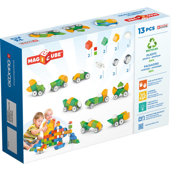 Magicubes Shapes Magnetic Building Blocks Recycled, 13 Pieces