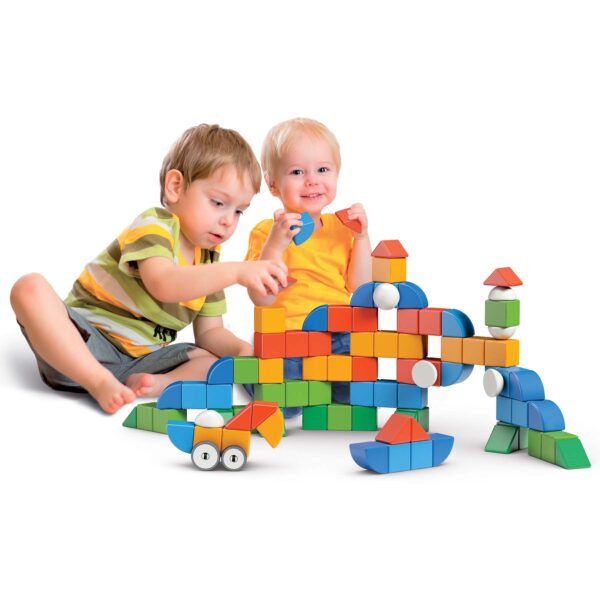 Magicubes Shapes Magnetic Building Blocks Recycled, 32 Pieces