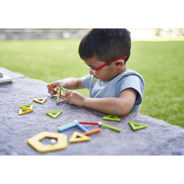 Magnetic Building Set, Supercolor Recycled, 35 Pieces