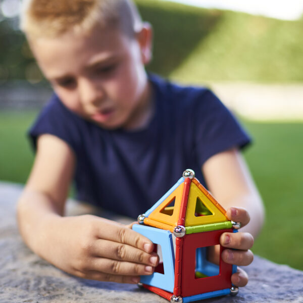 Magnetic Building Set, Supercolor Recycled, 52 Pieces