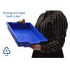 Shallow F1 Tray, Royal Blue, 12.3" x 16.8" x 3", Heavy Duty School, Industrial & Utility Bins, Pack of 8