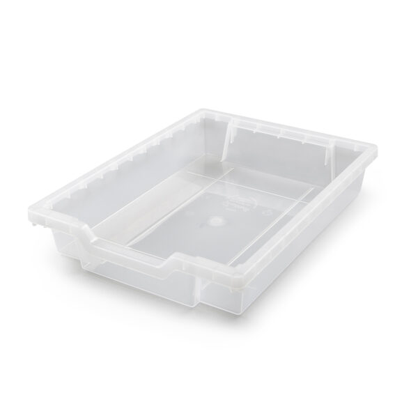 Shallow F1 Tray, Translucent, 12.3" x 16.8" x 3", Heavy Duty School, Industrial & Utility Bins, Pack 8