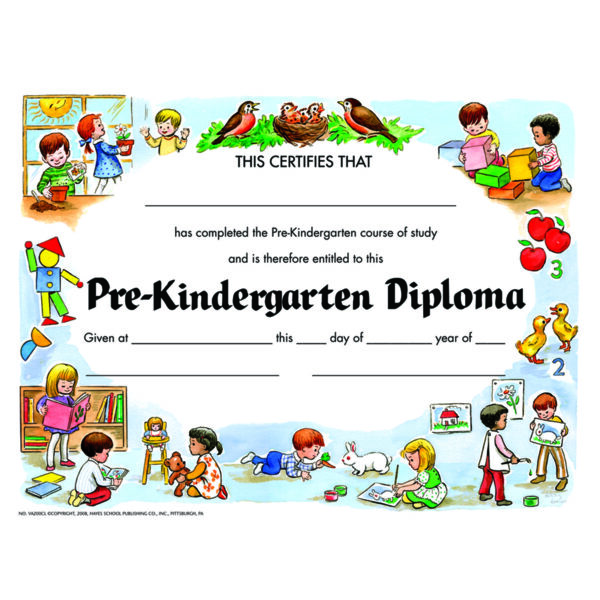 Pre-Kindergarten Diploma, 30 Per Pack, 6 Packs