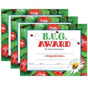 B.U.G. Award, 30 Per Pack, 3 Packs