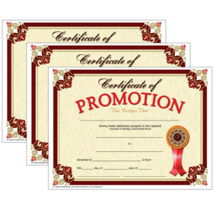 Certificate of Promotion, 8.5" x 11", 30 Per Pack, 3 Packs