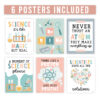 Boho Science Bulletin Board Classroom Decor Posters, Set of 6