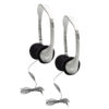 SchoolMate On-Ear Stereo Headphone with In-Line Volume Control, Pack of 2