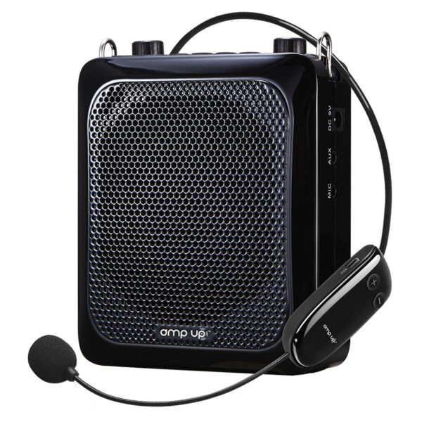 Amp-Up Personal UHF Voice Amplifier with Wireless Microphone  up to 40 Channels without Interference!