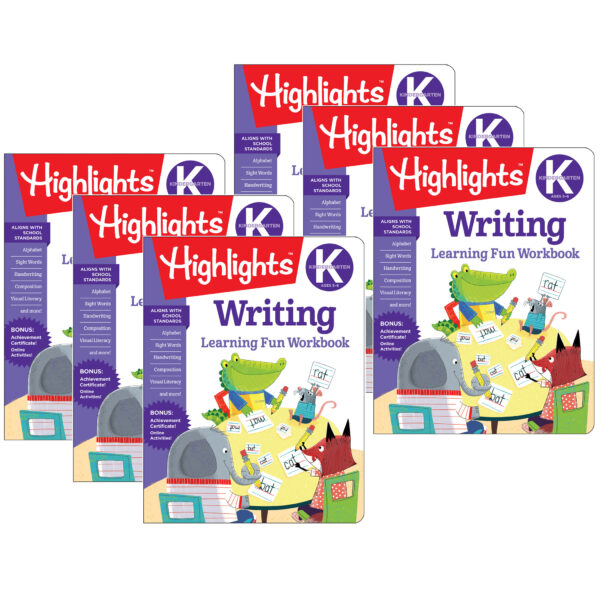 Learning Fun Workbooks, Kindergarten Writing, Pack of 6