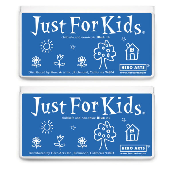 Jumbo Just for Kids Stamp Pad, Blue, Pack of 2