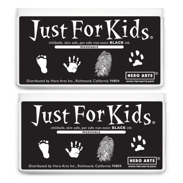 Jumbo Just for Kids Stamp Pad, Black, Pack of 2