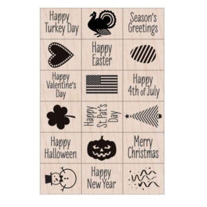 Ink 'n' Stamp A Year of Holidays Stamps, Set of 18