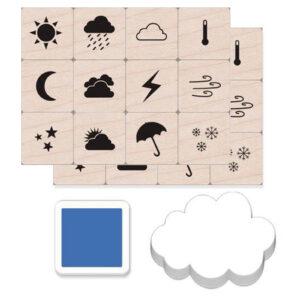 Weather Icons Stamps Mini Tub, 12 per Set, 2 Sets