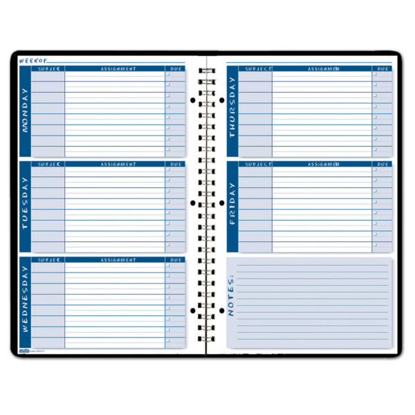 Non-Dated Student Planner-Assignment Book, Pack of 3