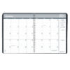 Monthly Calendar Planner, 2 Year, Black, 8-1-2" x 11"